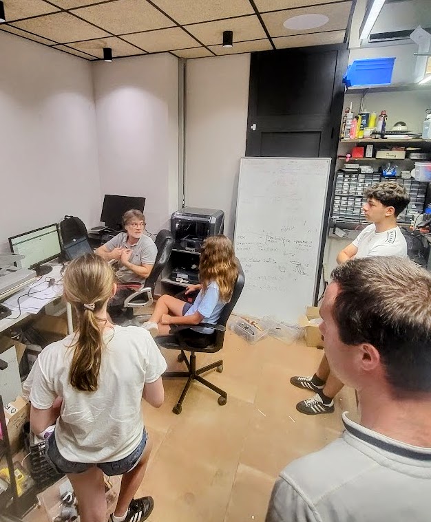 The project team with their monitoring station